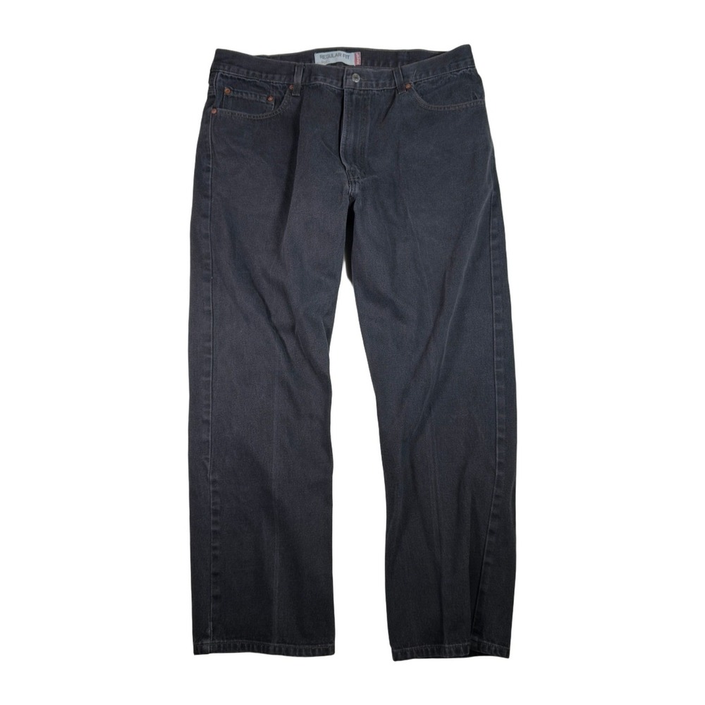 Levi's 505 Regular Fit Black Jeans Men's Size 36x32 Denim Casual Classic